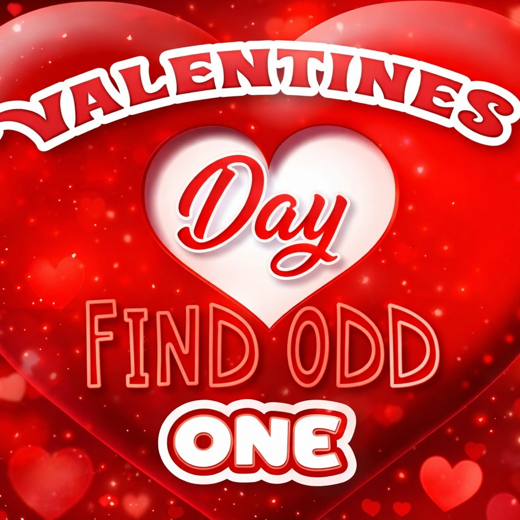 Find the Non-Matching Object in this Valentine's Day Themed Game!